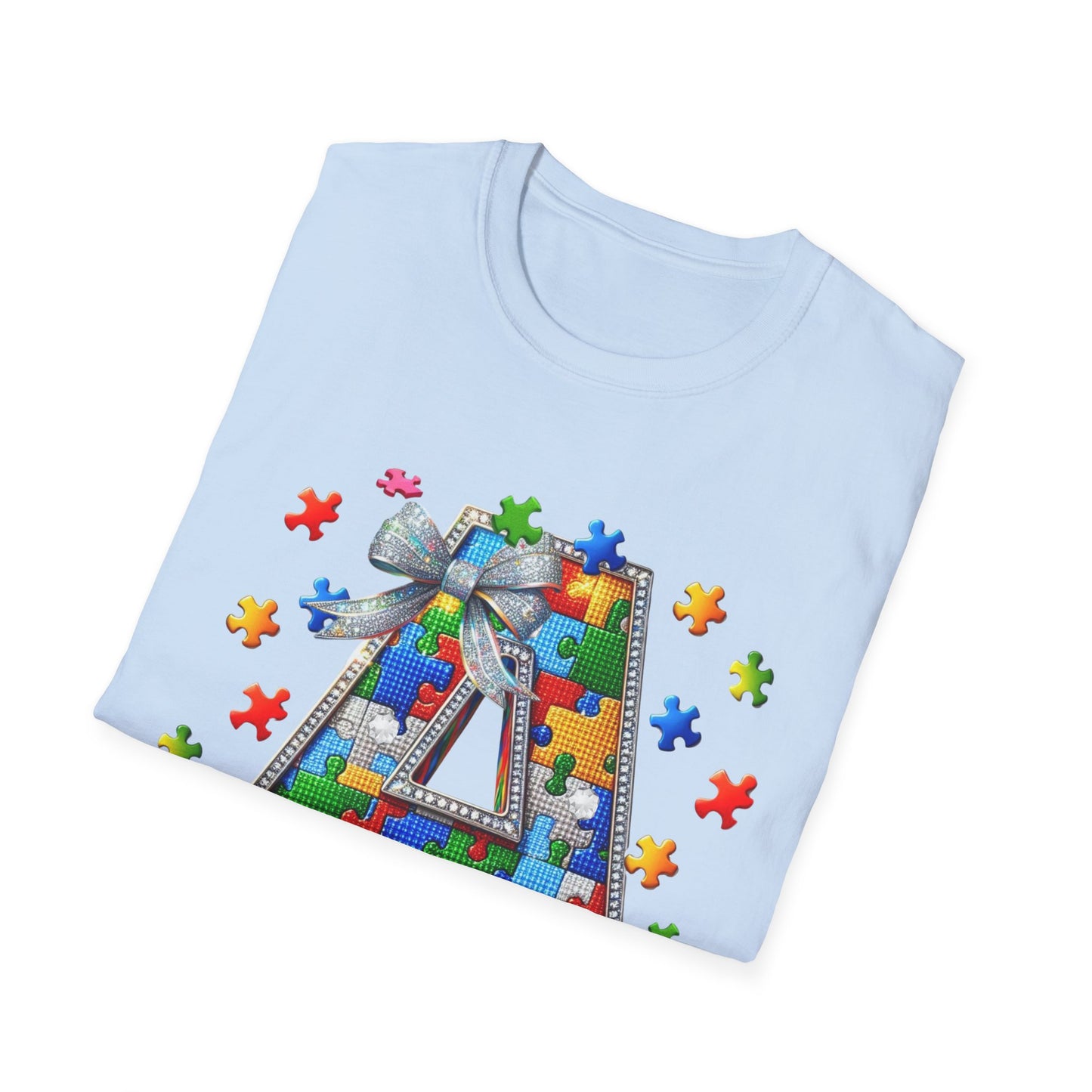 "A is for Autism Awareness – Puzzle Piece Tee"