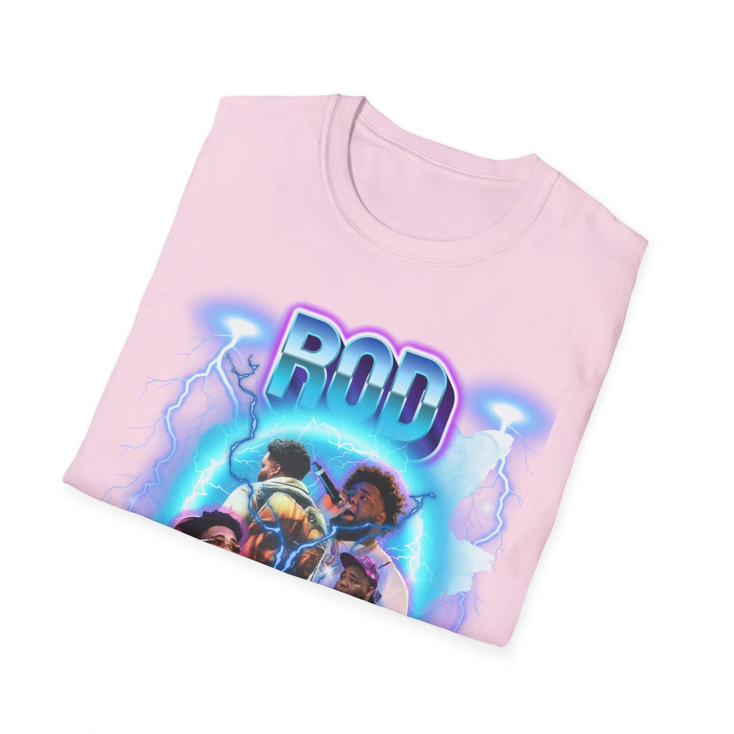 Rod Wave Graphic T-Shirt – Lightning Fan Art Glow Design (Unisex)