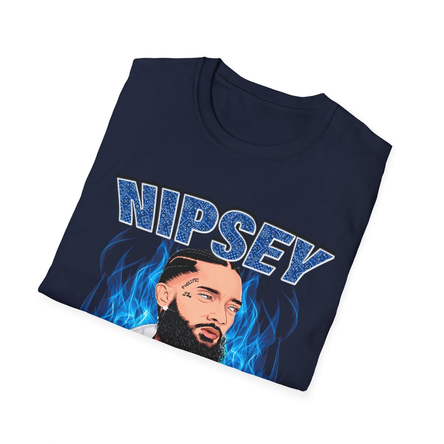 "Nipsey Forever Blue Flame Edition" Unisex T-Shirt - Softstyle Graphic Tee