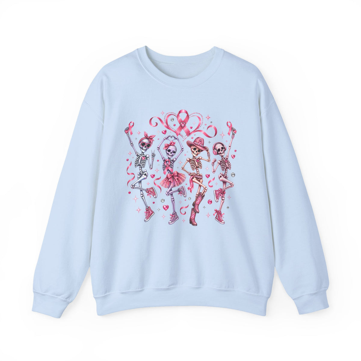 Breast Cancer Awareness Dancing Skeletons Sweatshirt