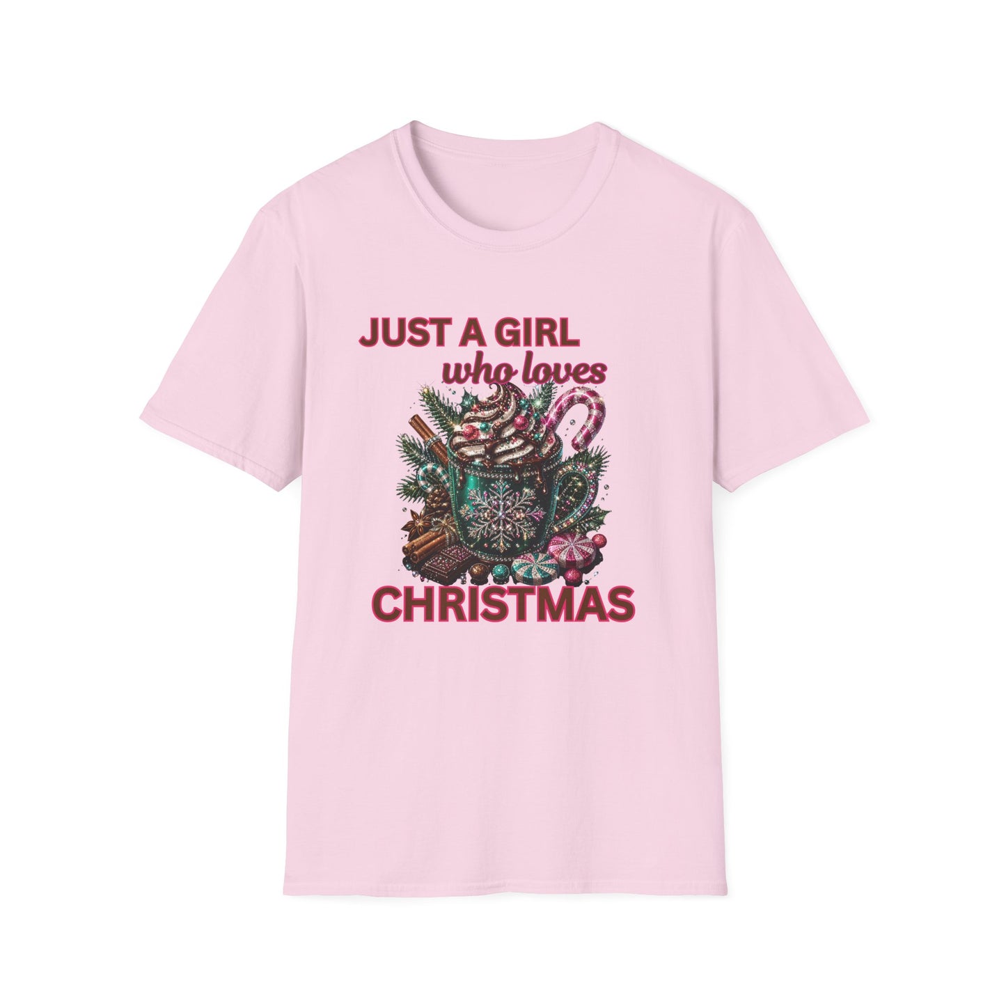 Christmas T-Shirt — "Just A Girl Who Loves Christmas" Cozy Holiday Tee