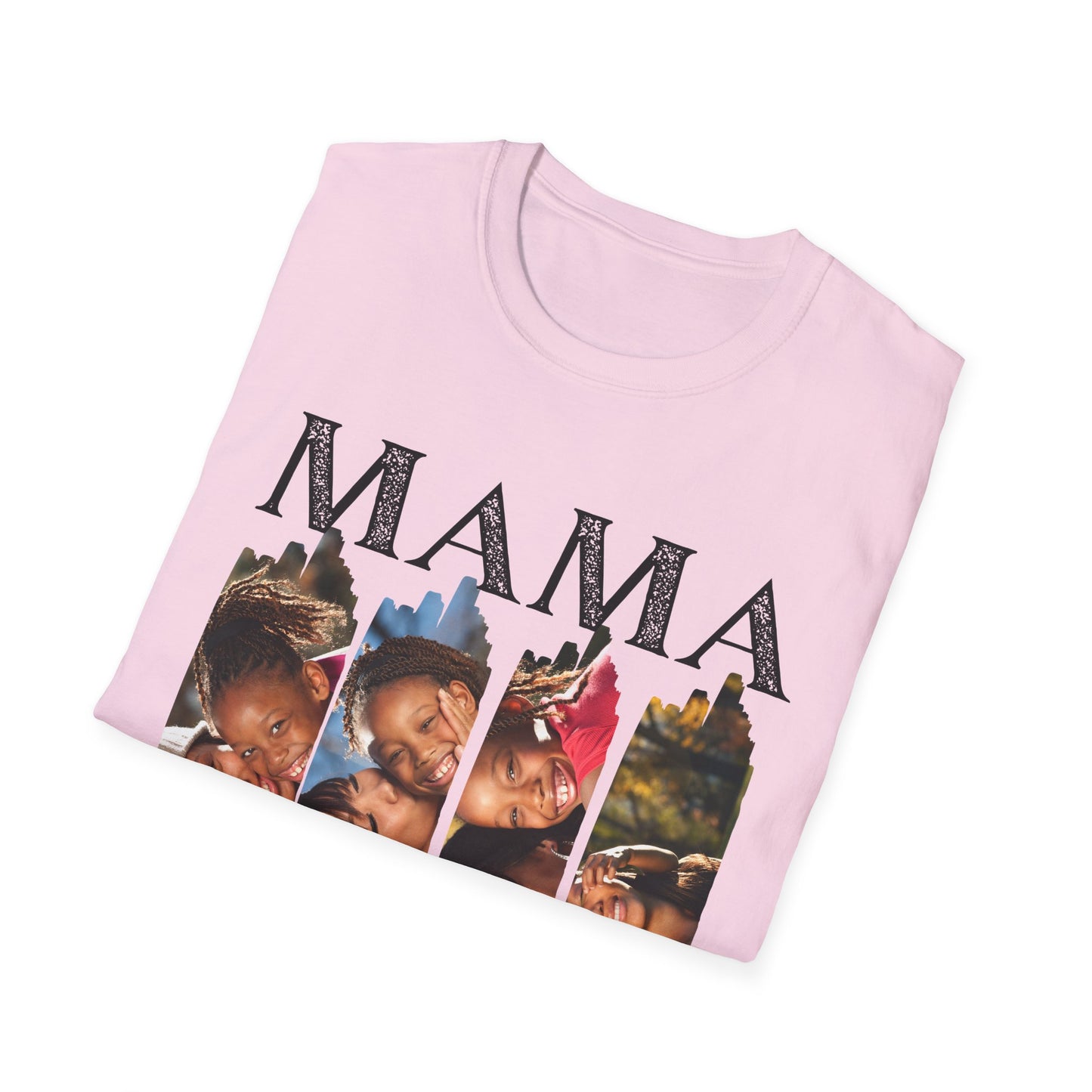 Custom “MAMA” Photo Collage T-Shirt - Heartwarming Gift for Mothers & Celebrations