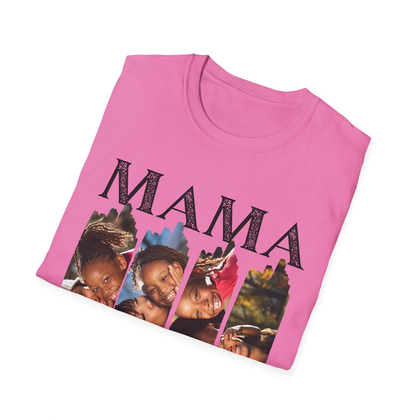Custom “MAMA” Photo Collage T-Shirt - Heartwarming Gift for Mothers & Celebrations