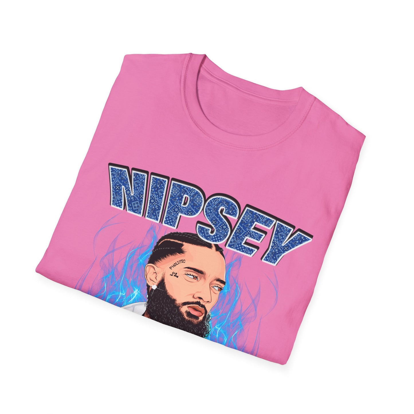 "Nipsey Forever Blue Flame Edition" Unisex T-Shirt - Softstyle Graphic Tee