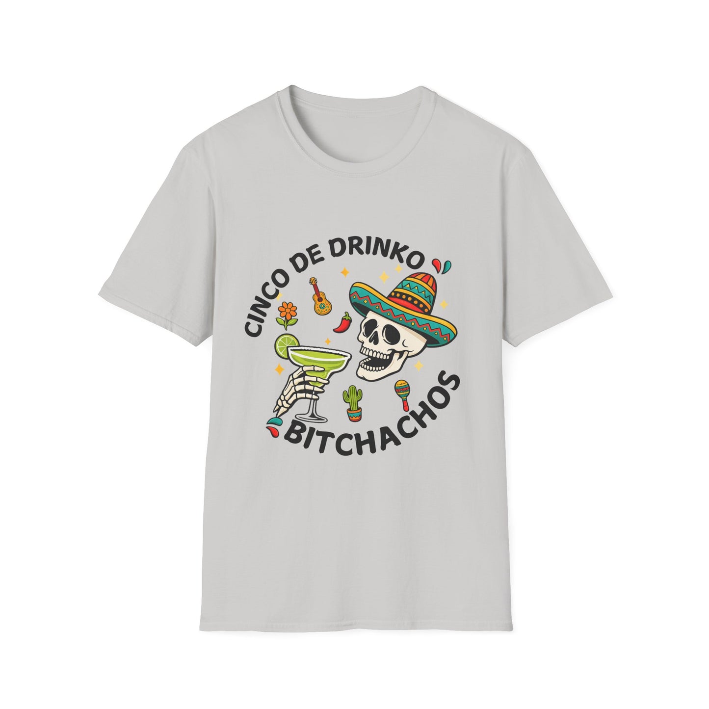 Cinco de Drinko T-Shirt – Funny Mexican Fiesta Skull Margarita Tee