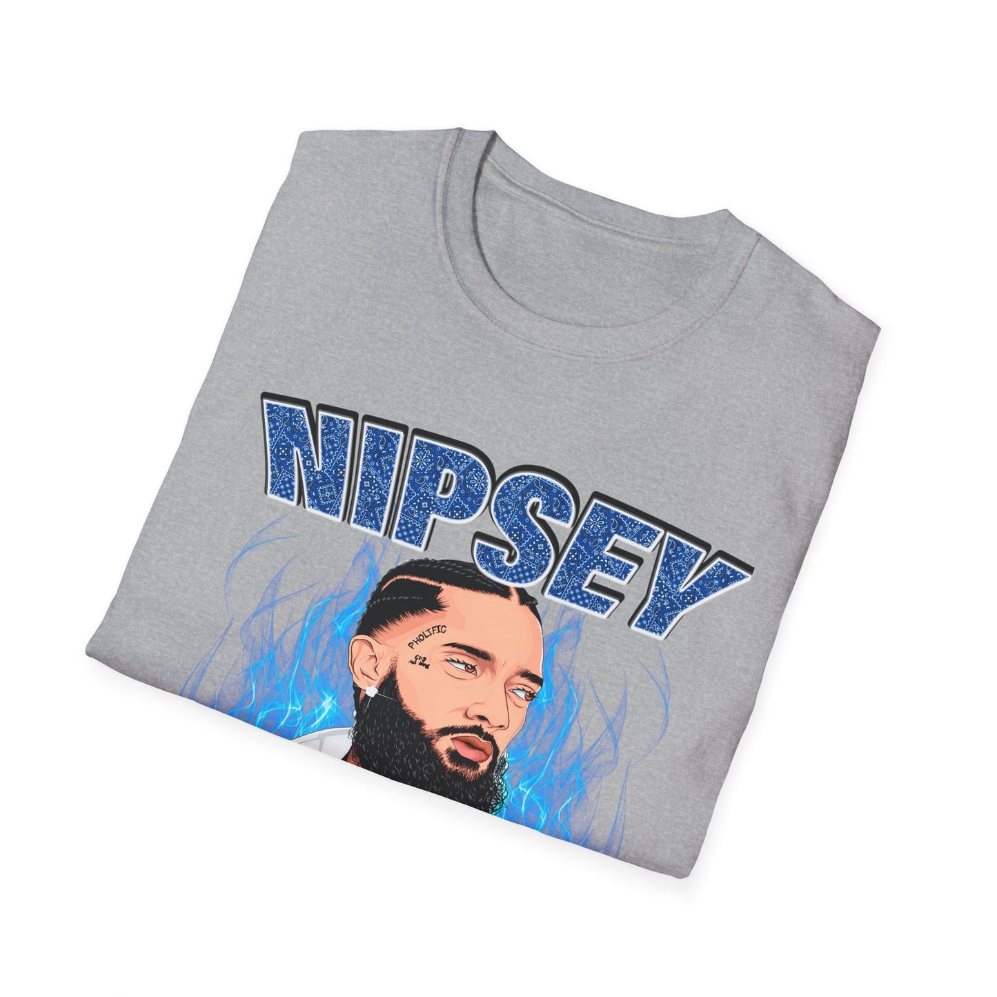 "Nipsey Forever Blue Flame Edition" Unisex T-Shirt - Softstyle Graphic Tee