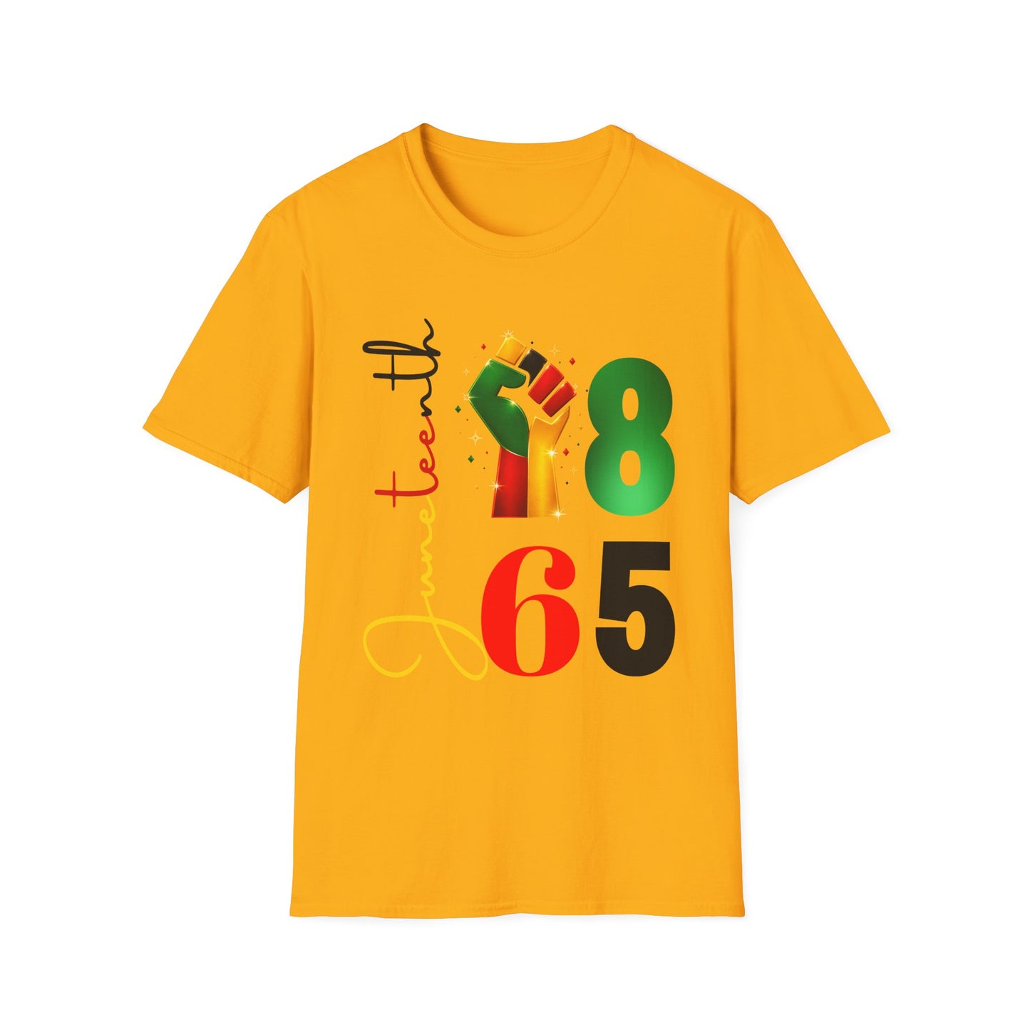 Teen 18 65 Graphic T-Shirt — Multicolor Raised Fist Pride Birthday Tee