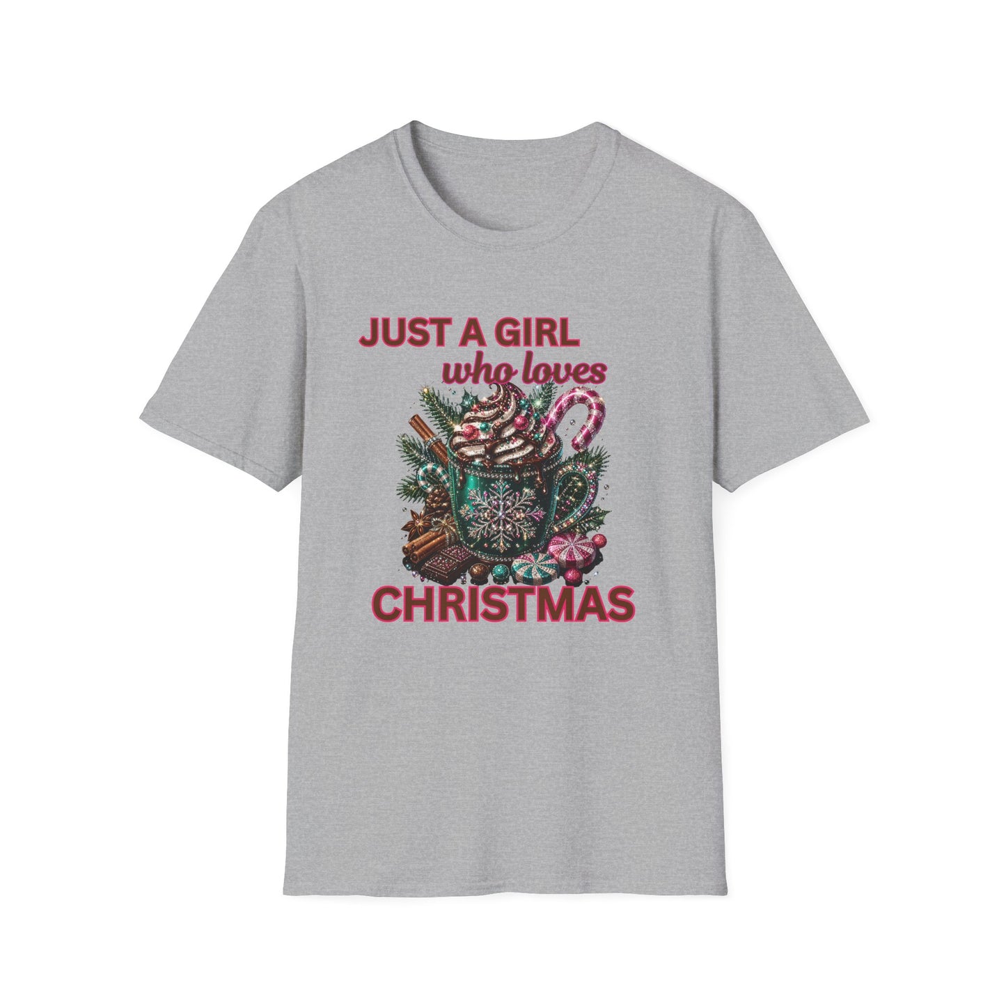 Christmas T-Shirt — "Just A Girl Who Loves Christmas" Cozy Holiday Tee