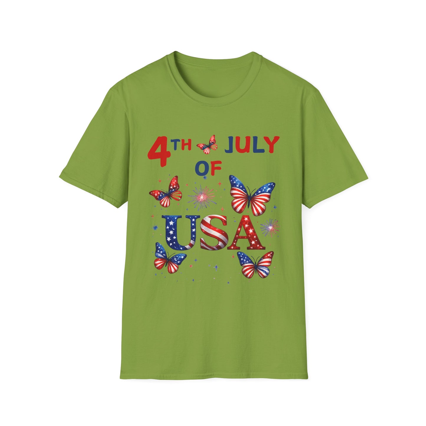 4th of July USA Butterfly T-Shirt