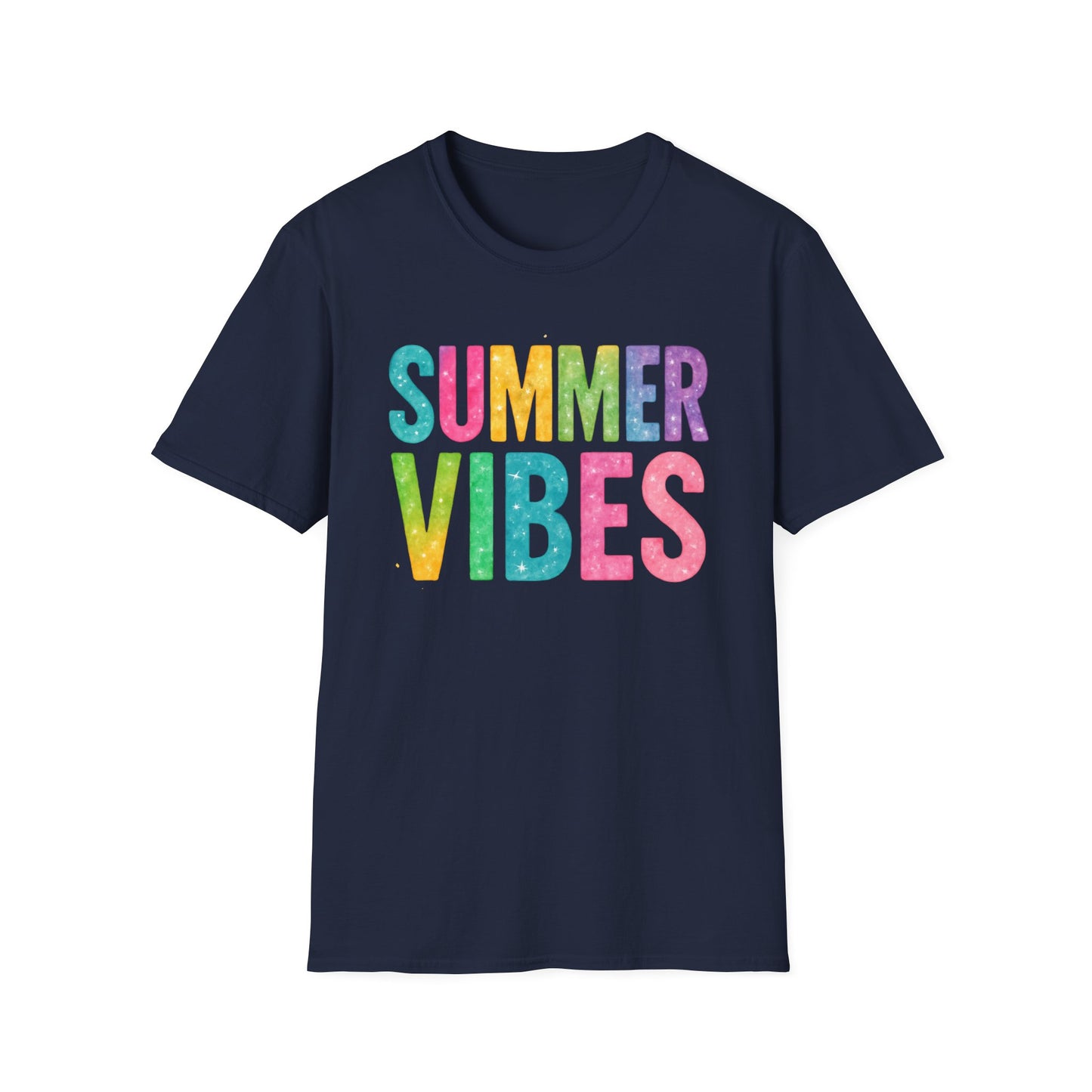 Rainbow Bling Summer Tee – Fun in the Sun Vibes