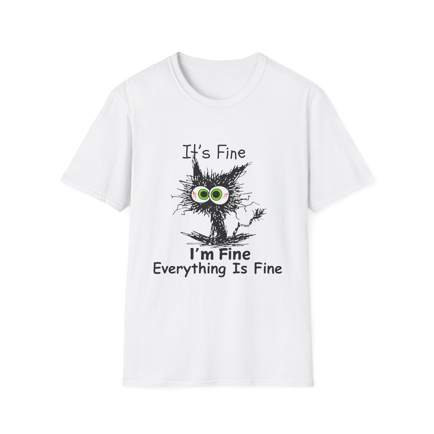 👉 “Funny Cat Graphic Tee – Crazy Eyes Cartoon Shirt”