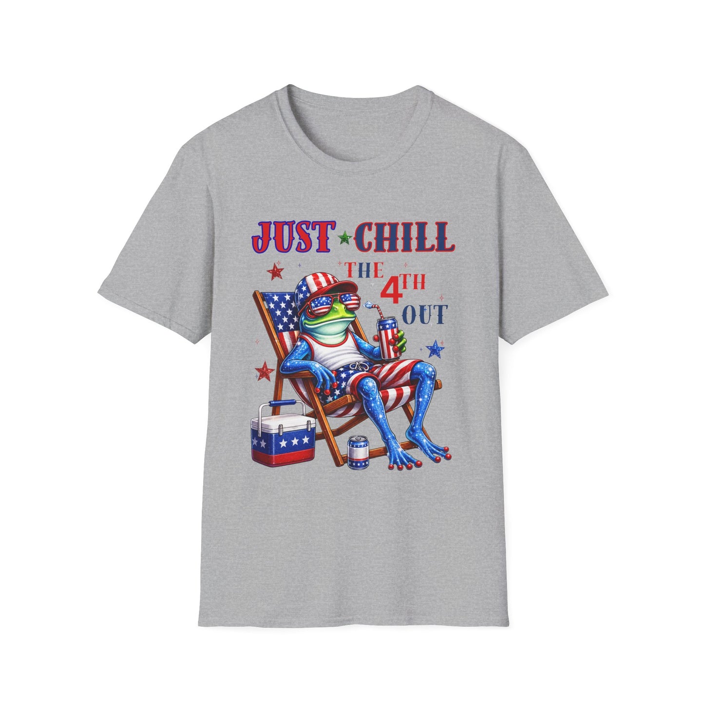 4th of July Frog T-Shirt - "Just Chill the 4th Out" Patriotic Tee