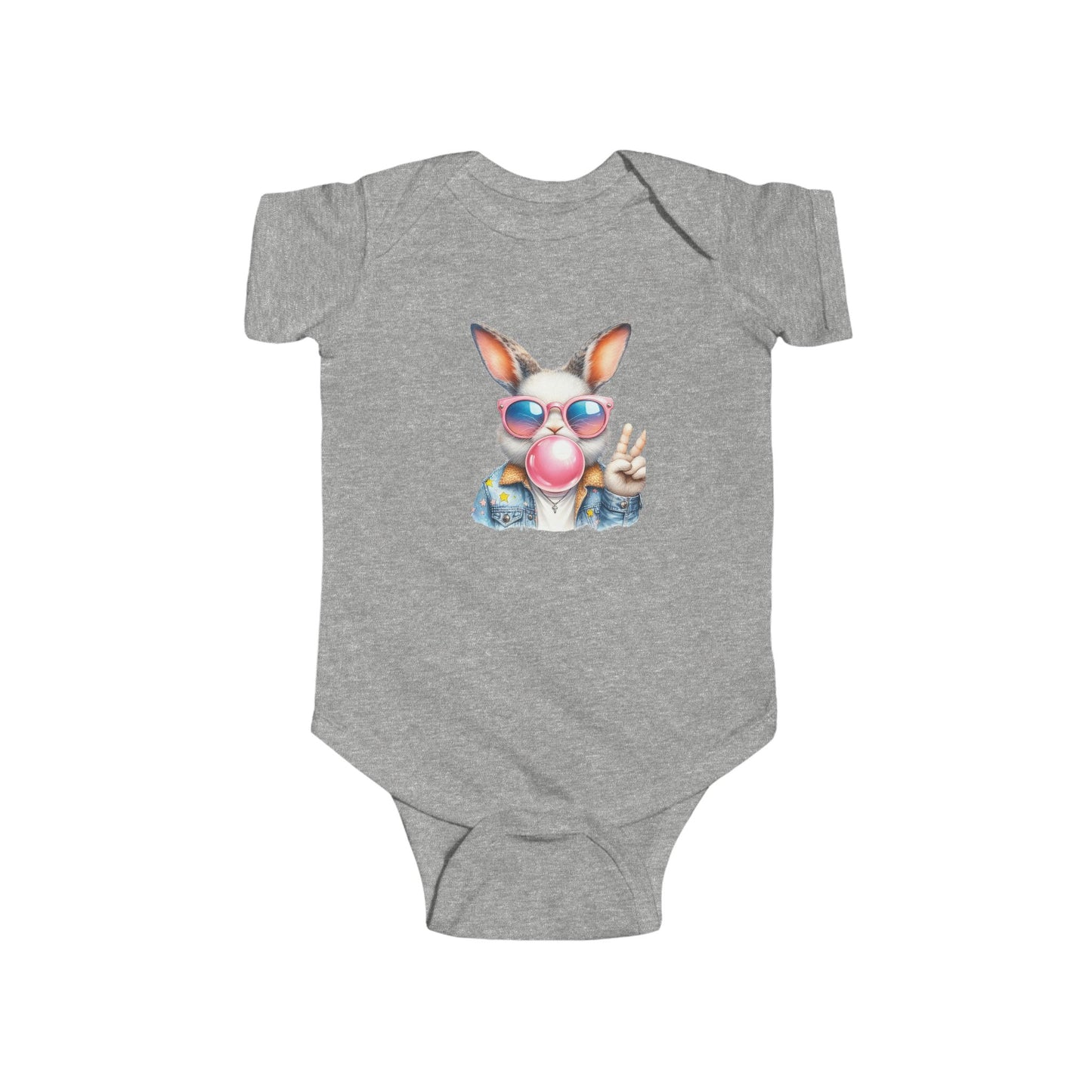 🐰 Too Cool for Carrots – Trendy Bunny Baby Onesie! 😎