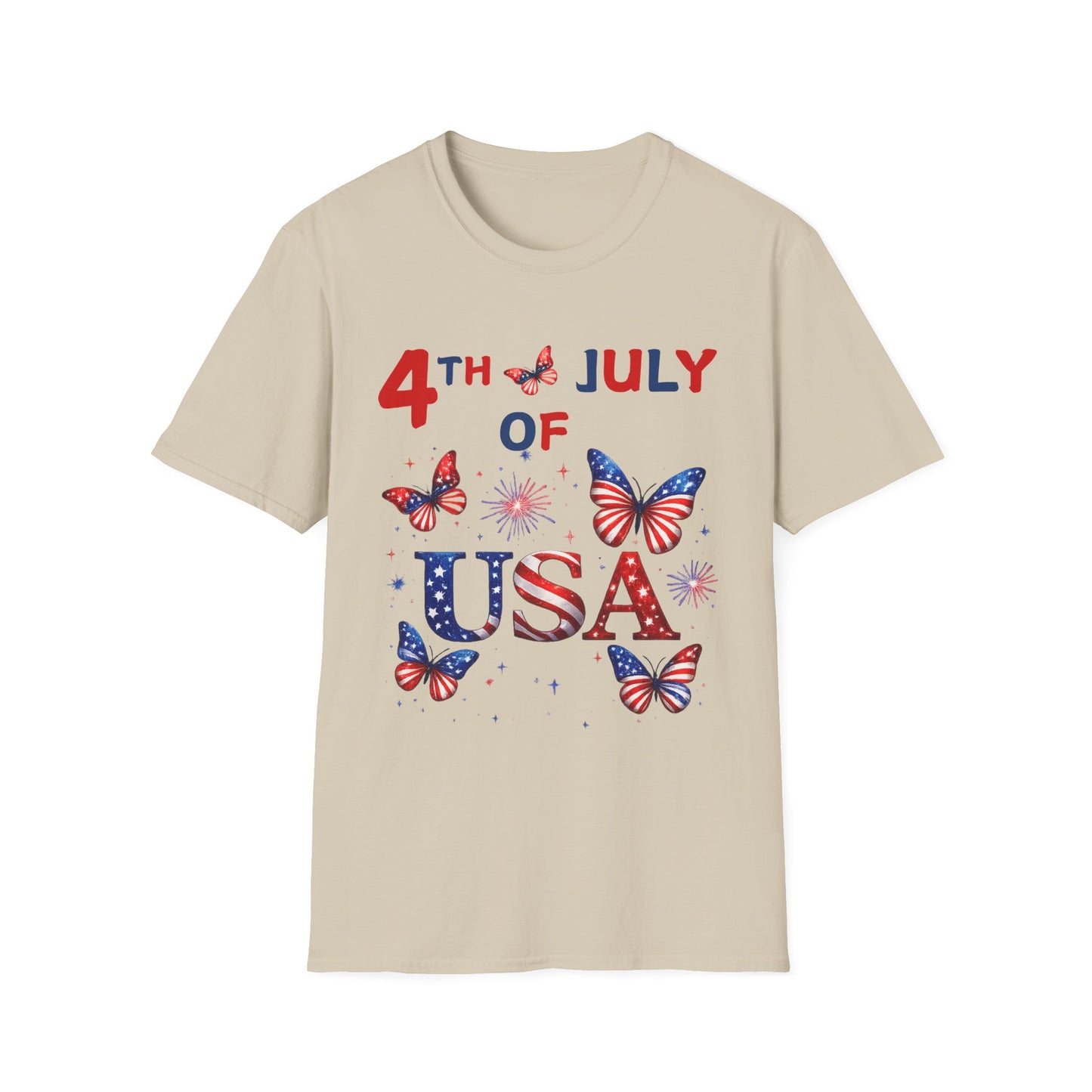 4th of July USA Butterfly T-Shirt