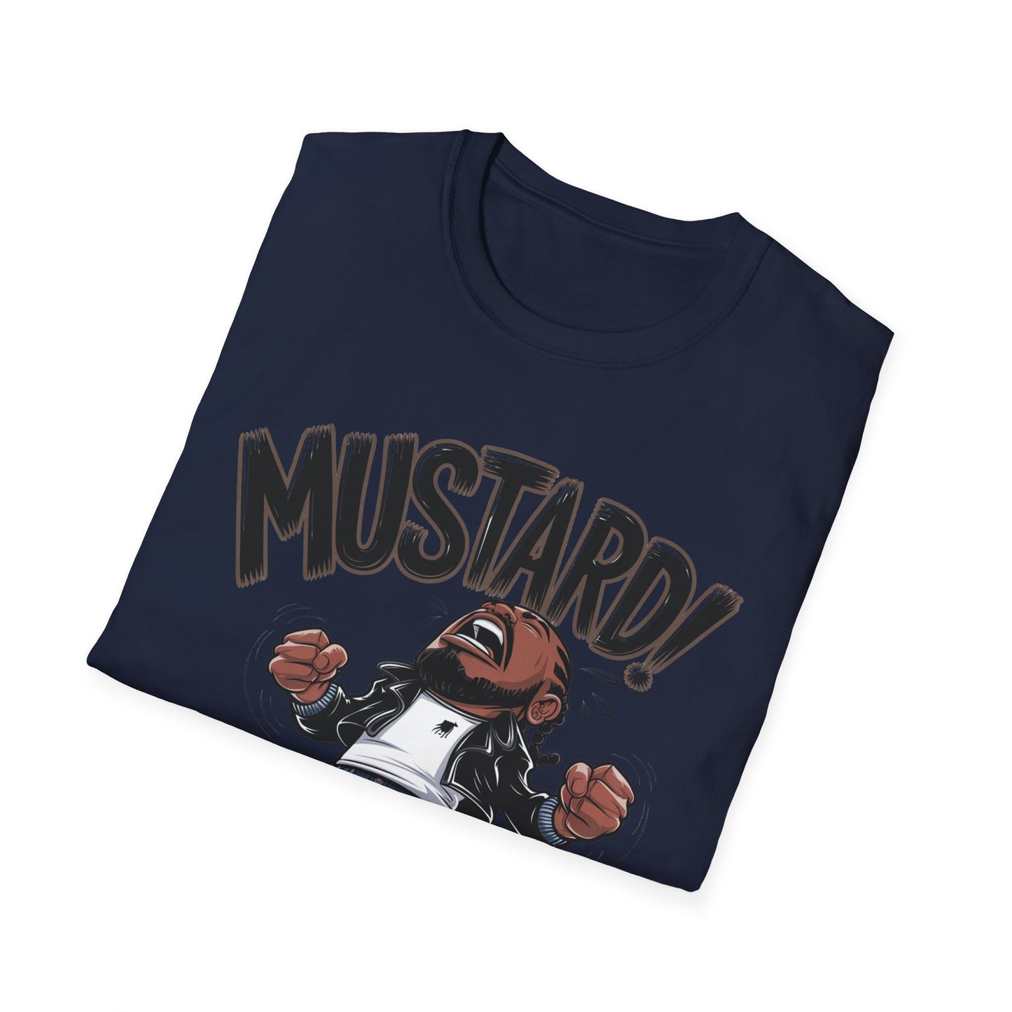 "Turn Up the Flavor – Mustard Vibes Softstyle T-Shirt - Fun Graphic Tee for Casual Wear