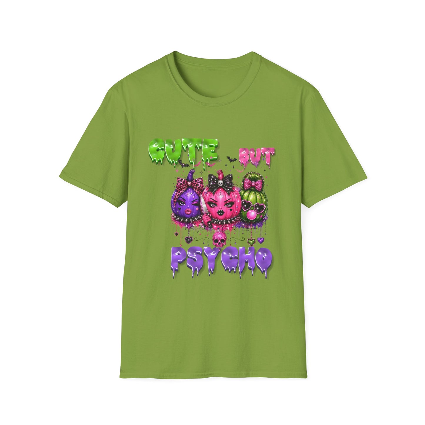 Cute But Psycho Halloween Pumpkin Girls PNG