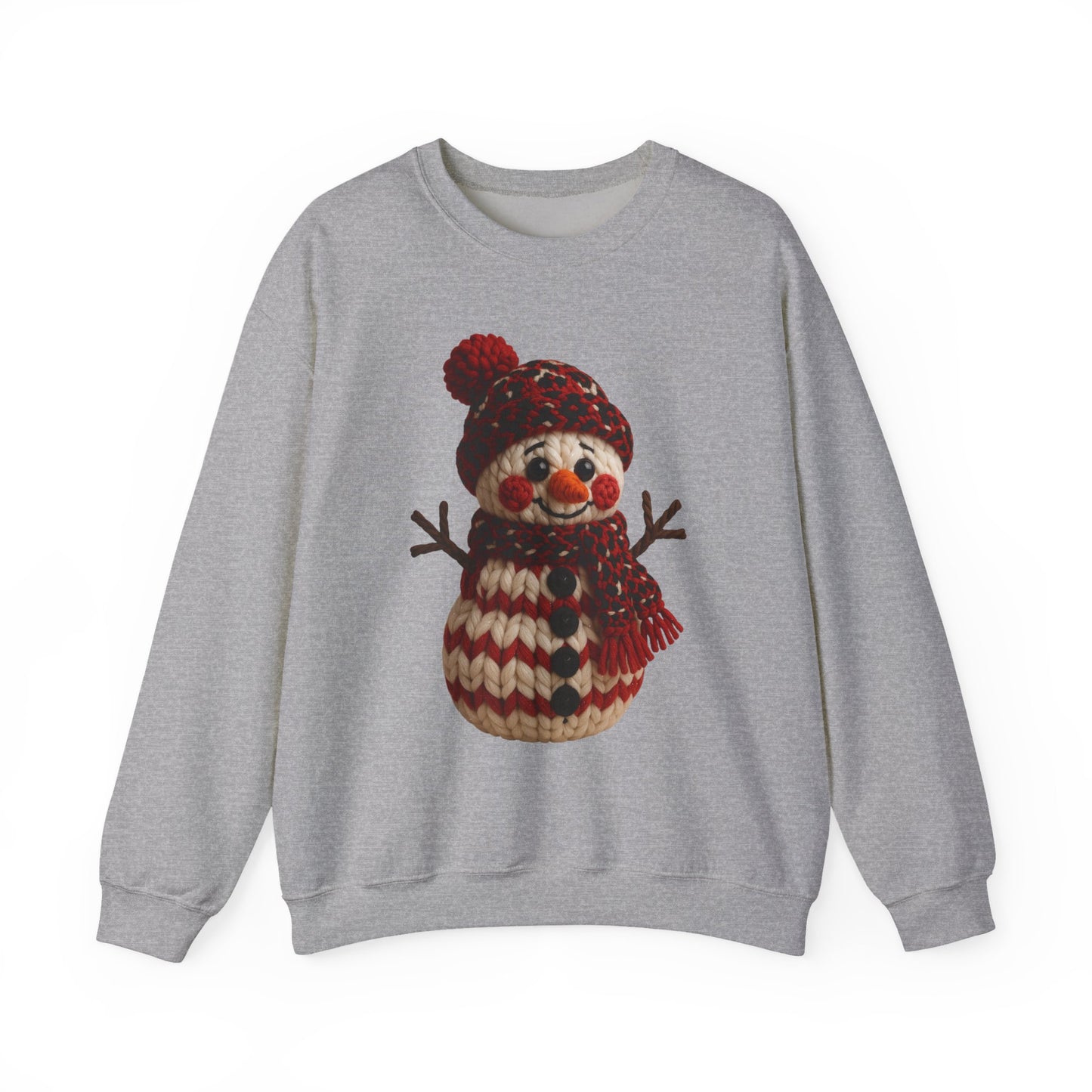 Snowman Knit Crewneck Sweatshirt — Cozy Holiday Sweater
