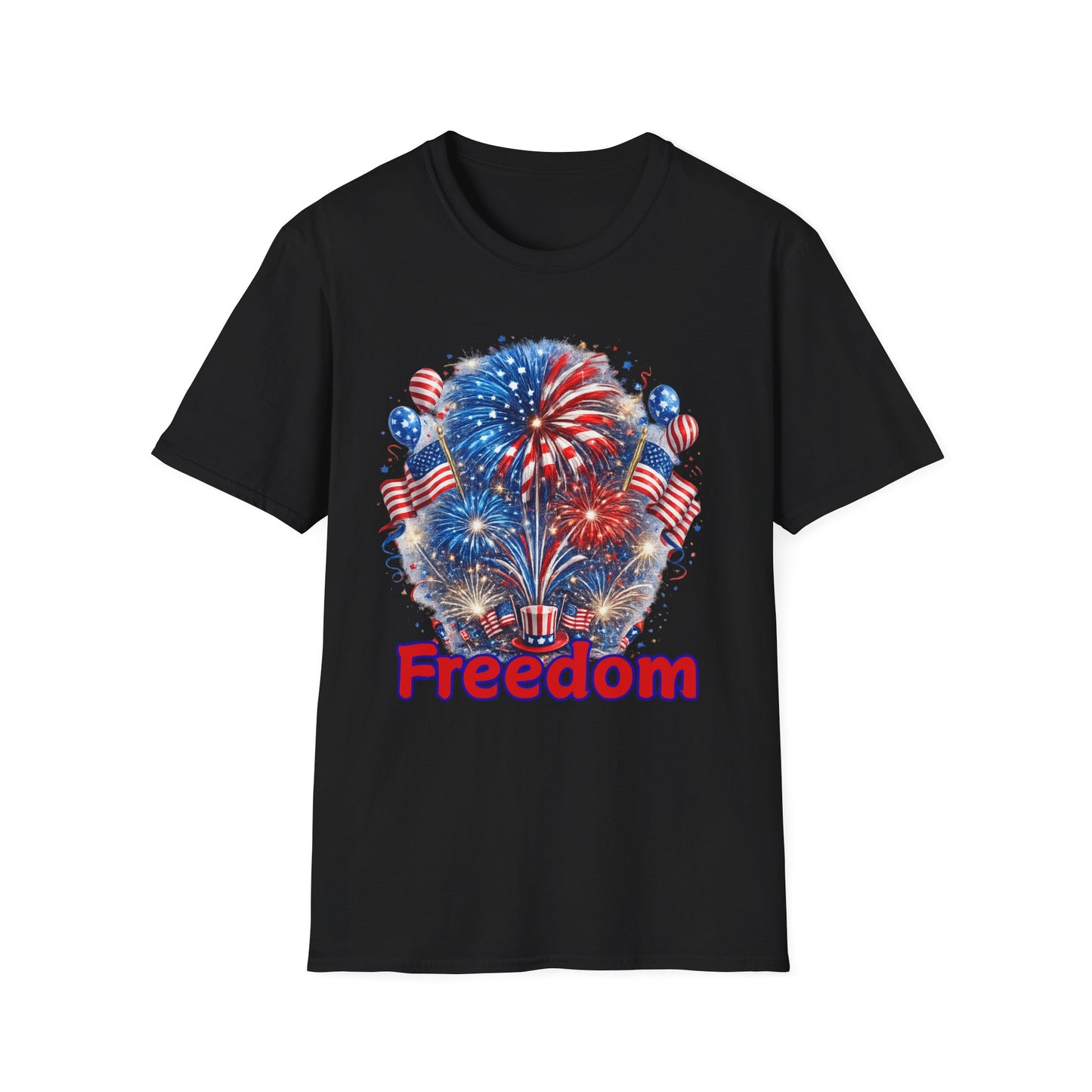 Freedom Fireworks T-Shirt — Patriotic 4th of July Tee