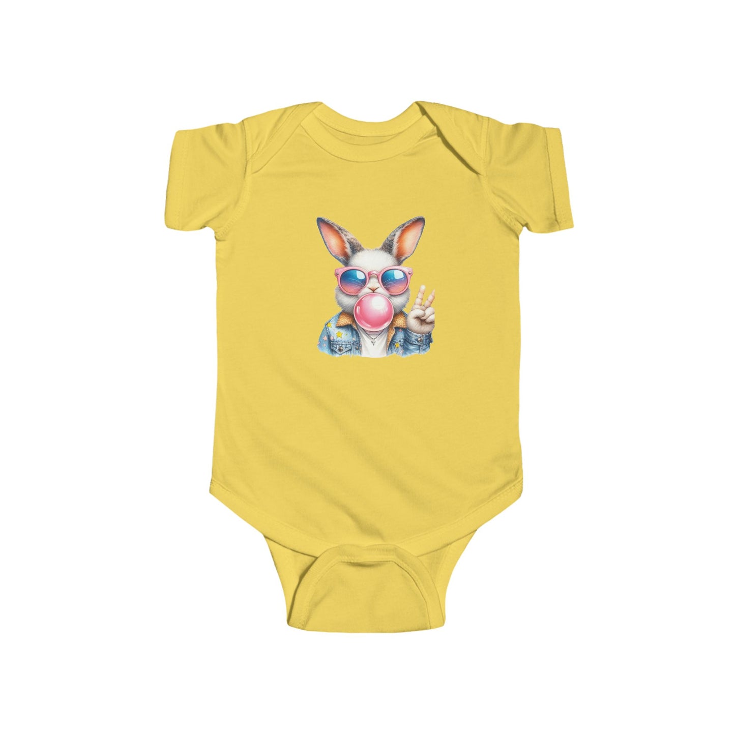 🐰 Too Cool for Carrots – Trendy Bunny Baby Onesie! 😎