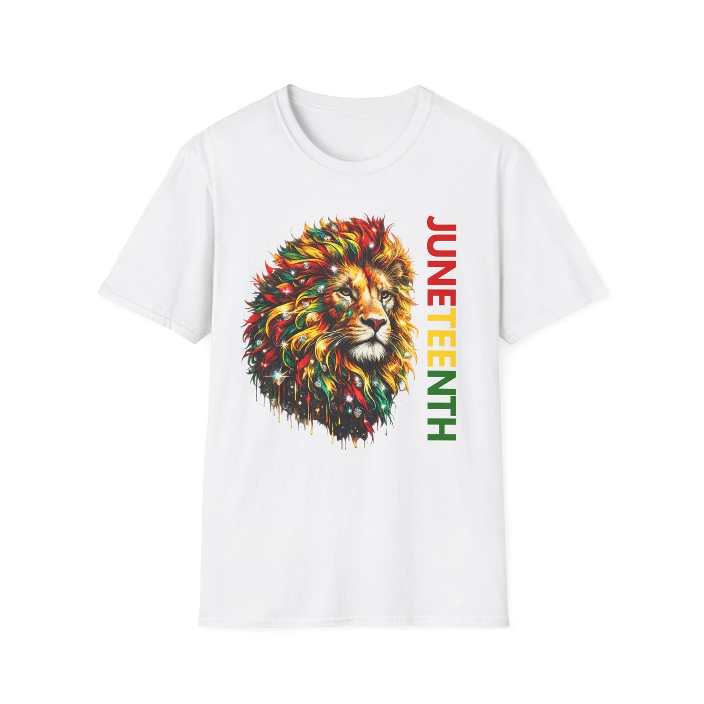 King of Freedom Juneteenth Lion Shirt-Colorful Rasta Mane Juneteenth Tee