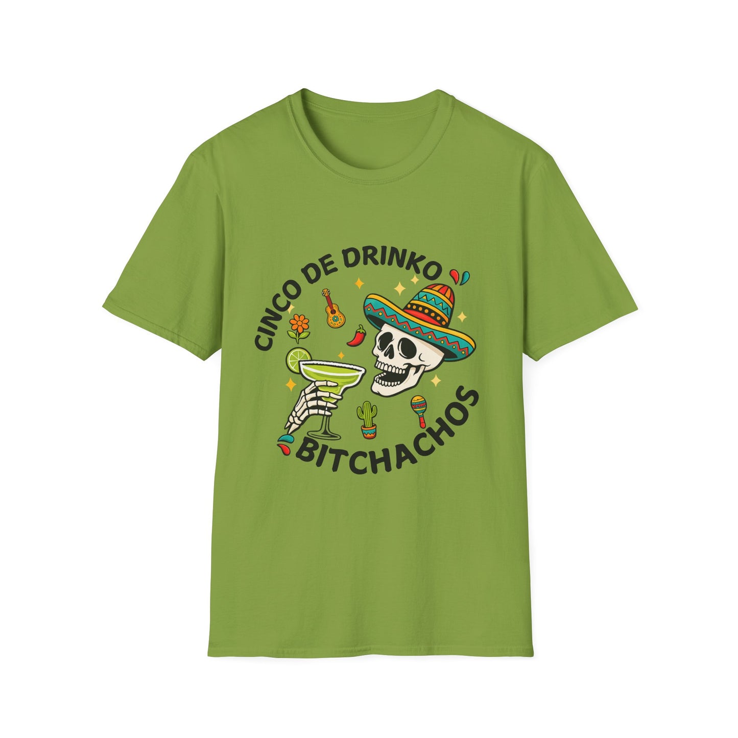 Cinco de Drinko T-Shirt – Funny Mexican Fiesta Skull Margarita Tee