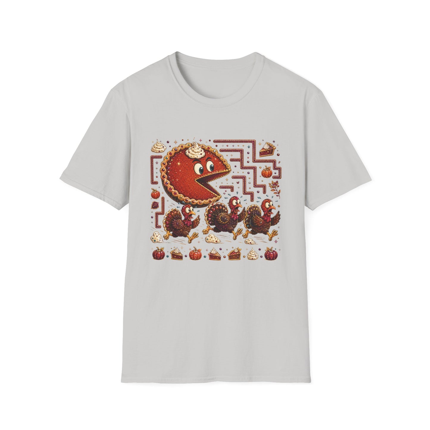 Pie Pac-Man T-Shirt — Retro Gamer Pumpkin Pie Graphic Tee