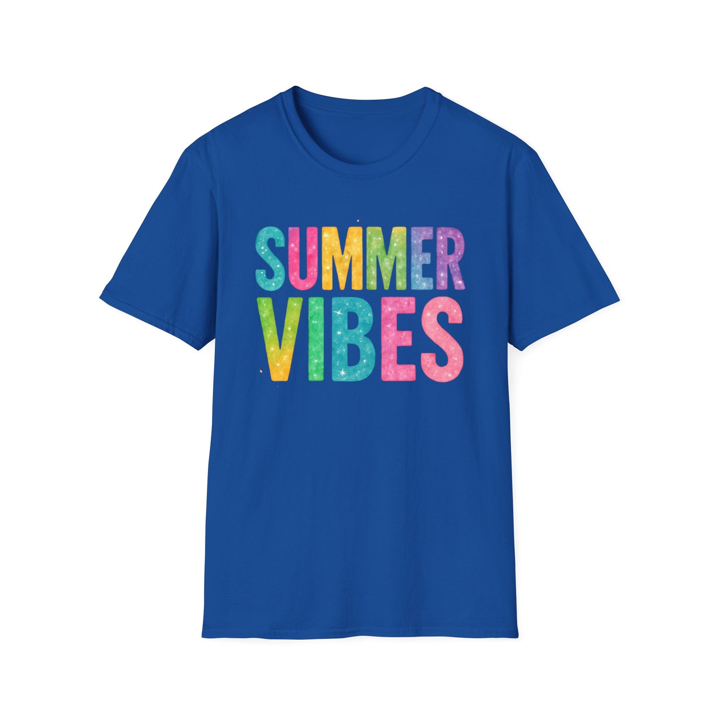 Rainbow Bling Summer Tee – Fun in the Sun Vibes