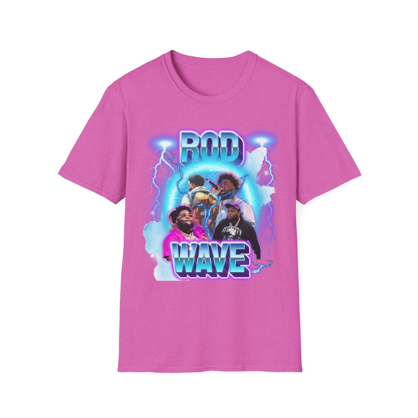 Rod Wave Graphic T-Shirt – Lightning Fan Art Glow Design (Unisex)