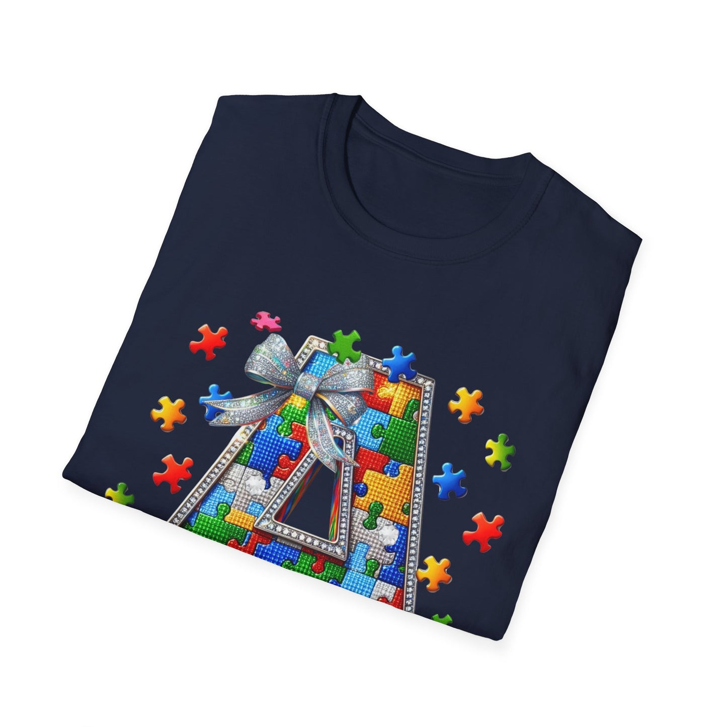 "A is for Autism Awareness – Puzzle Piece Tee"