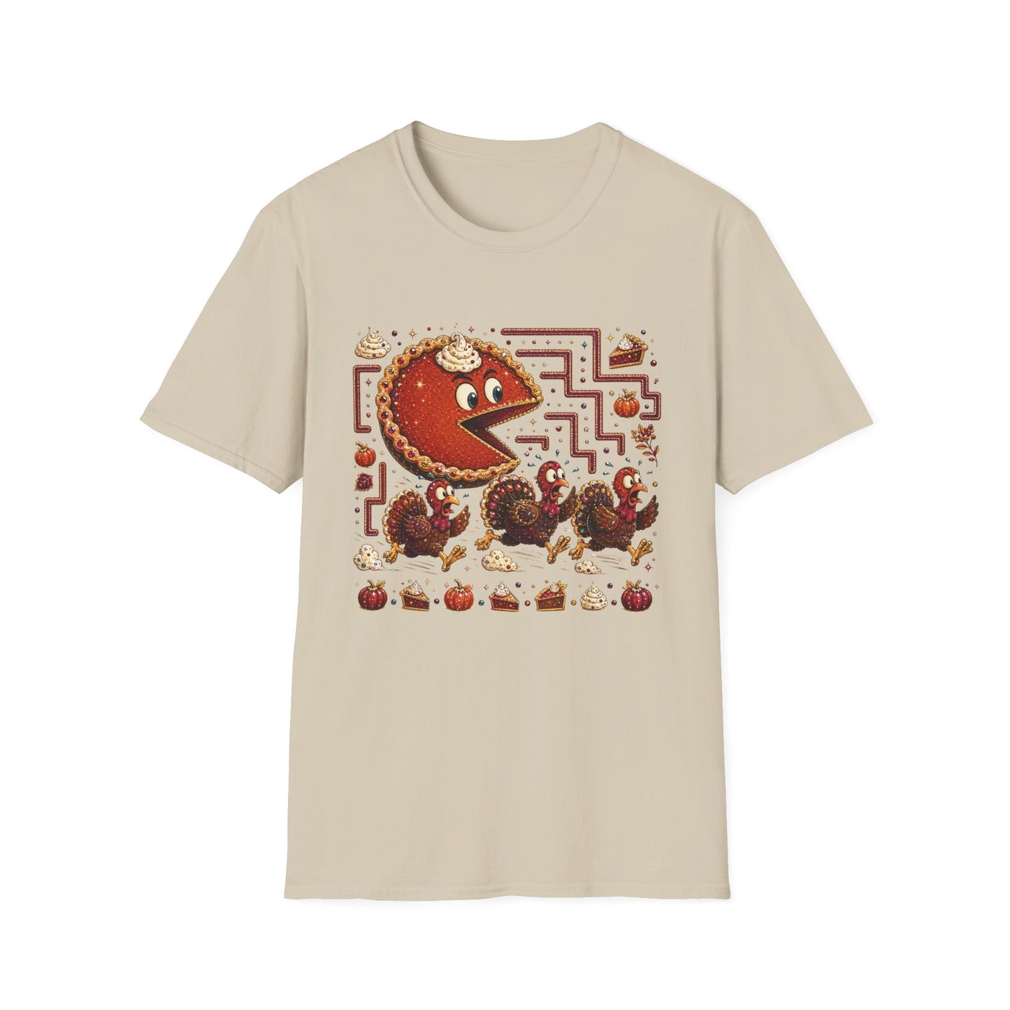 Pie Pac-Man T-Shirt — Retro Gamer Pumpkin Pie Graphic Tee