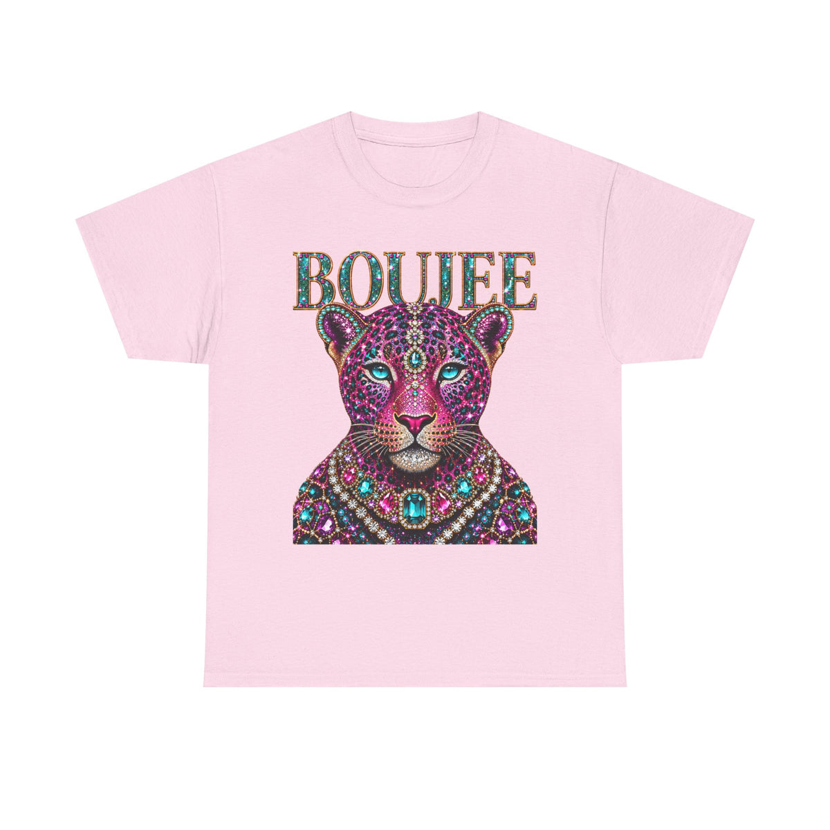 Boujee Leopard T-Shirt — Gemstone Jewel-Tone Graphic Tee