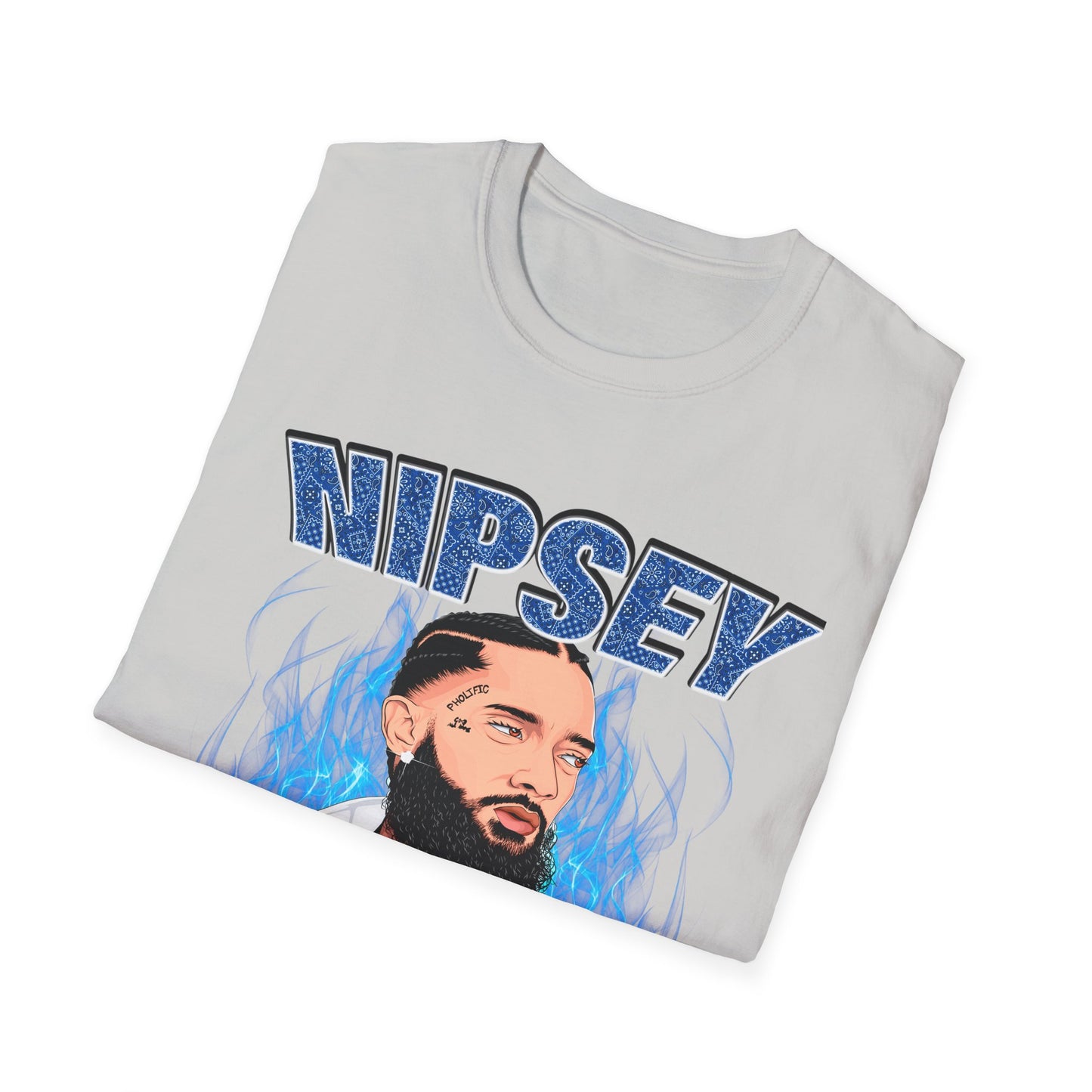 "Nipsey Forever Blue Flame Edition" Unisex T-Shirt - Softstyle Graphic Tee