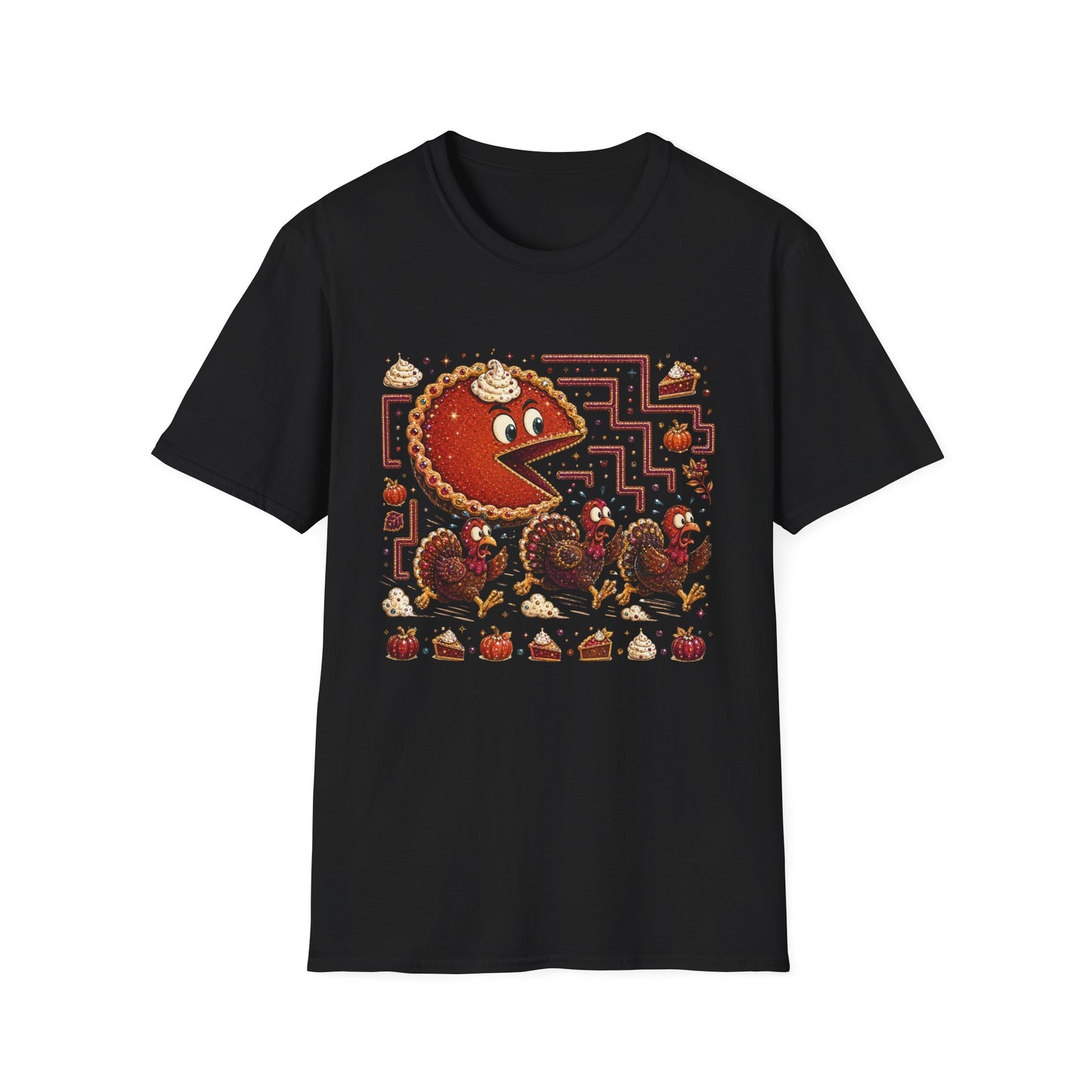 Pie Pac-Man T-Shirt — Retro Gamer Pumpkin Pie Graphic Tee