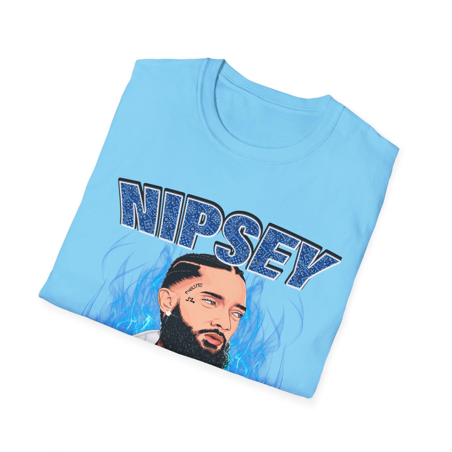"Nipsey Forever Blue Flame Edition" Unisex T-Shirt - Softstyle Graphic Tee